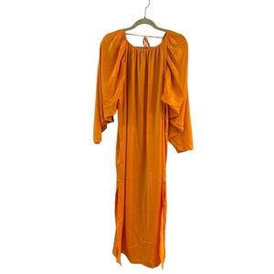 NWT H&M Orange Satin Dress Size Medium